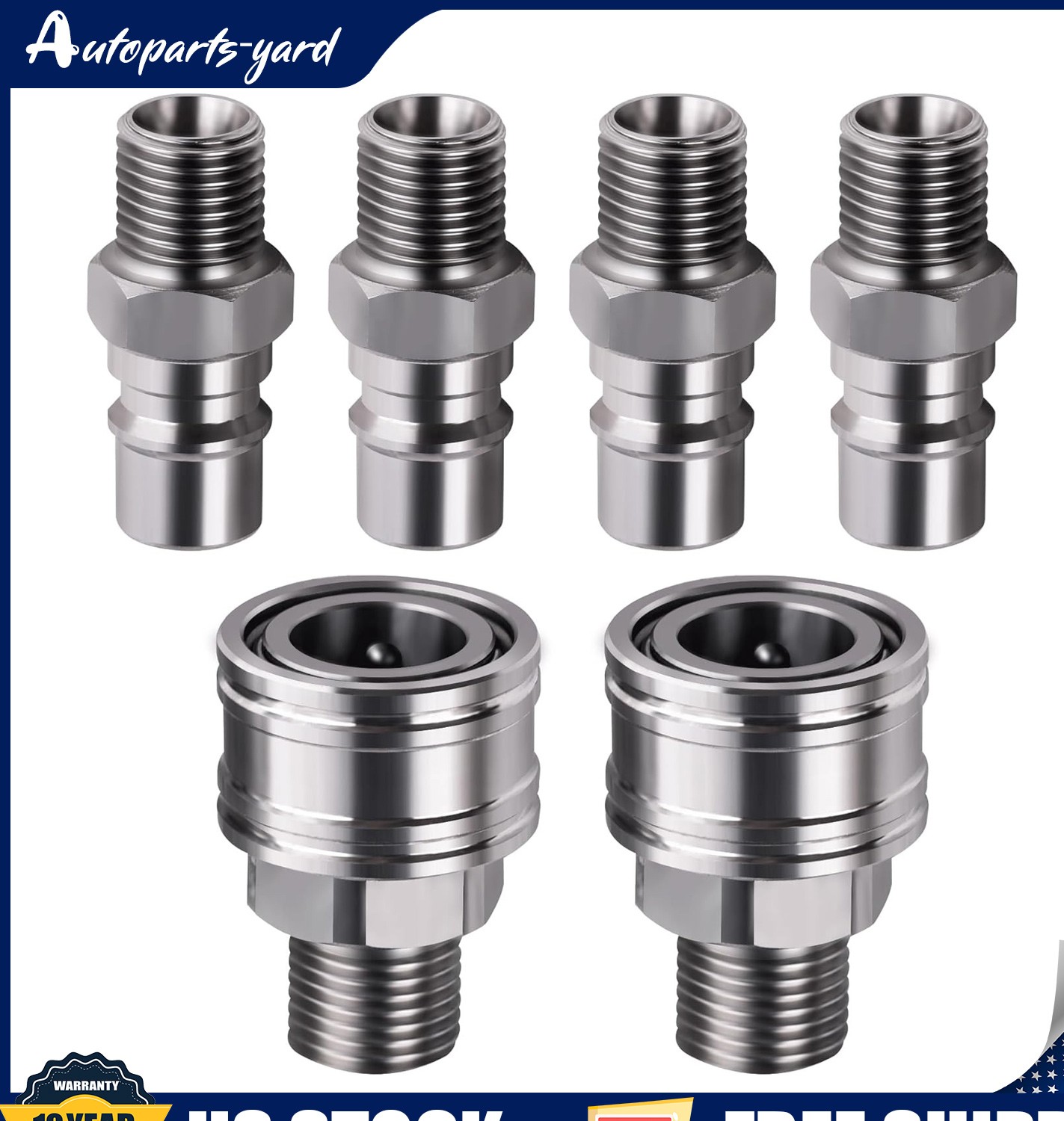 M16-M14 Hydraulic Fittings Quick Connect Adapters for AGT H12 Mini Excavator
