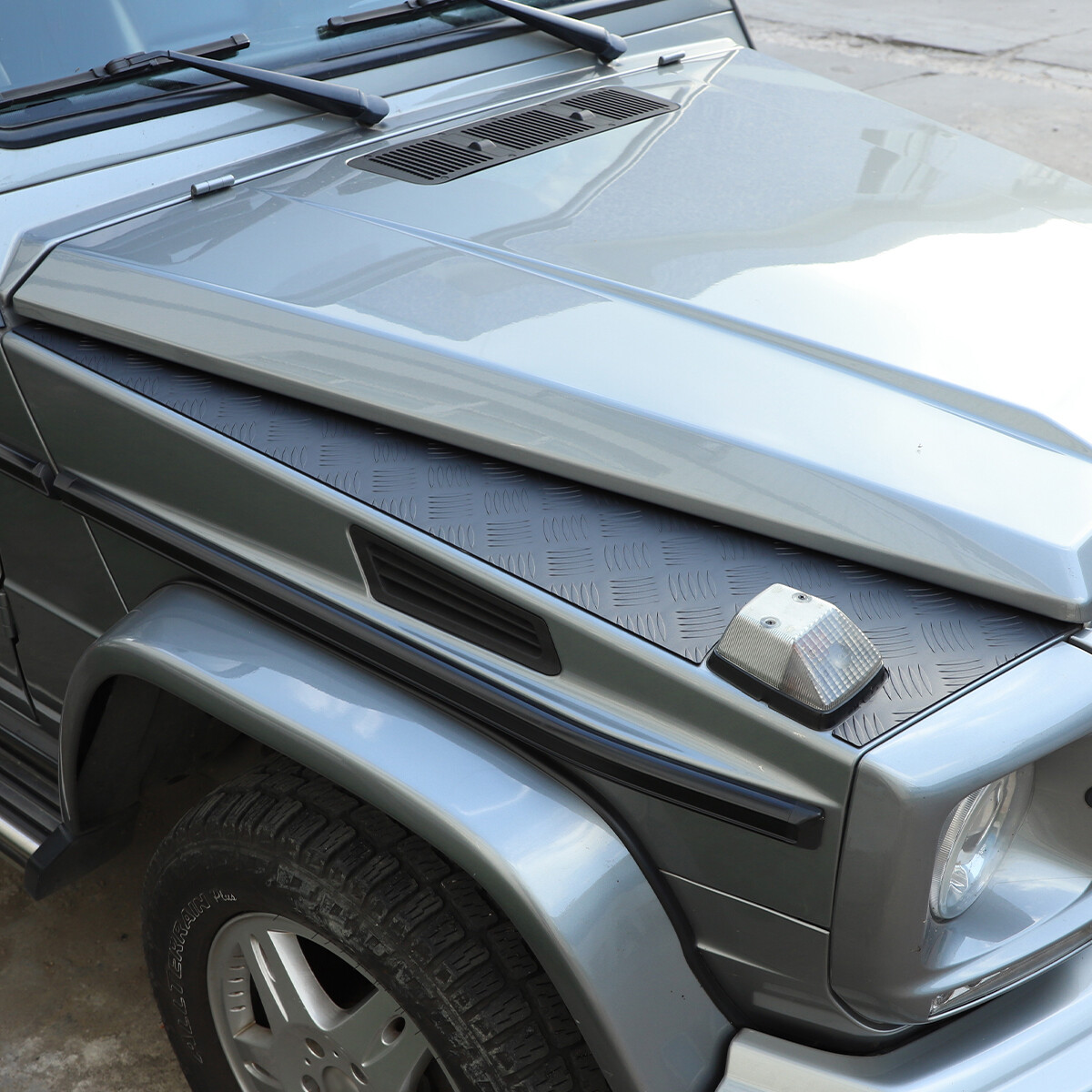 2x Hood Panel Trim Alloy Plate Set Fit for Mercedes G-Class W463 G500 2004-2018 2x Hood Panel Trim Alloy Plate Set Fit for Mercedes G-Class W463 G500 2004-2018