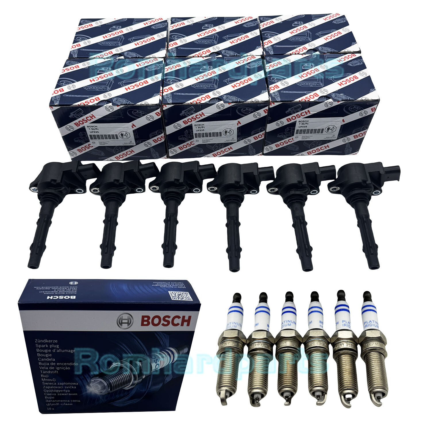 6X Ignition Coil & 6X Iridium Spark plugs For Mercedes-Benz C300 E350 UF535