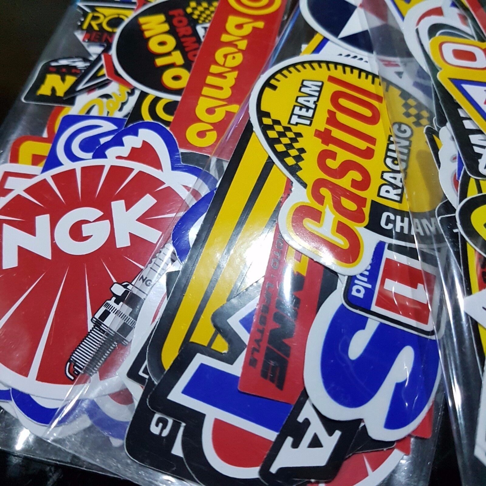 100 Pcs Racing Stickers Decals Motocross Motorcycles Car Vintage Sticker Lot