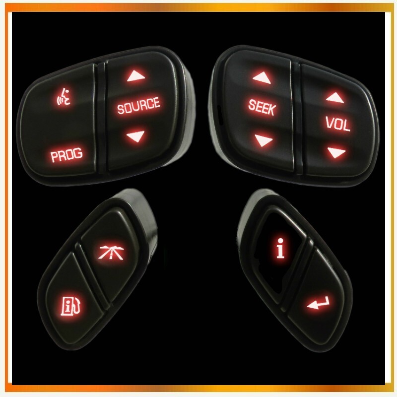 GM Chevrolet Steering Wheel Buttons Controls Switches with Red LEDs New 2003-06