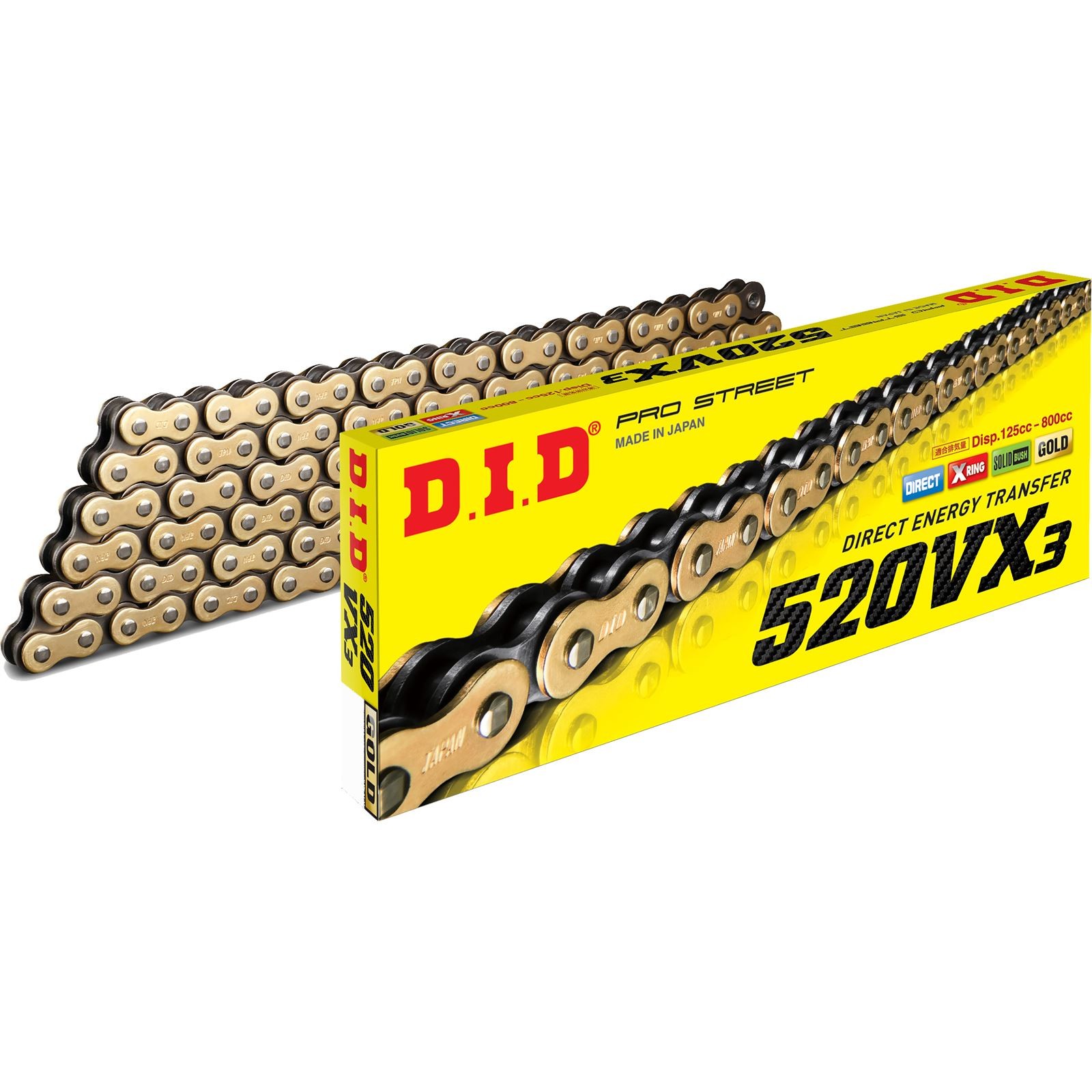 D.I.D. 520VX3 120 Links Gold M520VX3G120FB D.I.D. 520VX3 120 Links Gold M520VX3G120FB