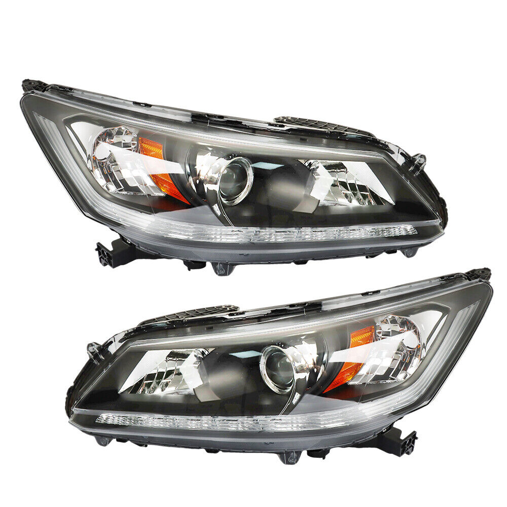 For 2013-2015 Honda Accord Sedan Halogen Headlights Headlamps Left&Right Side