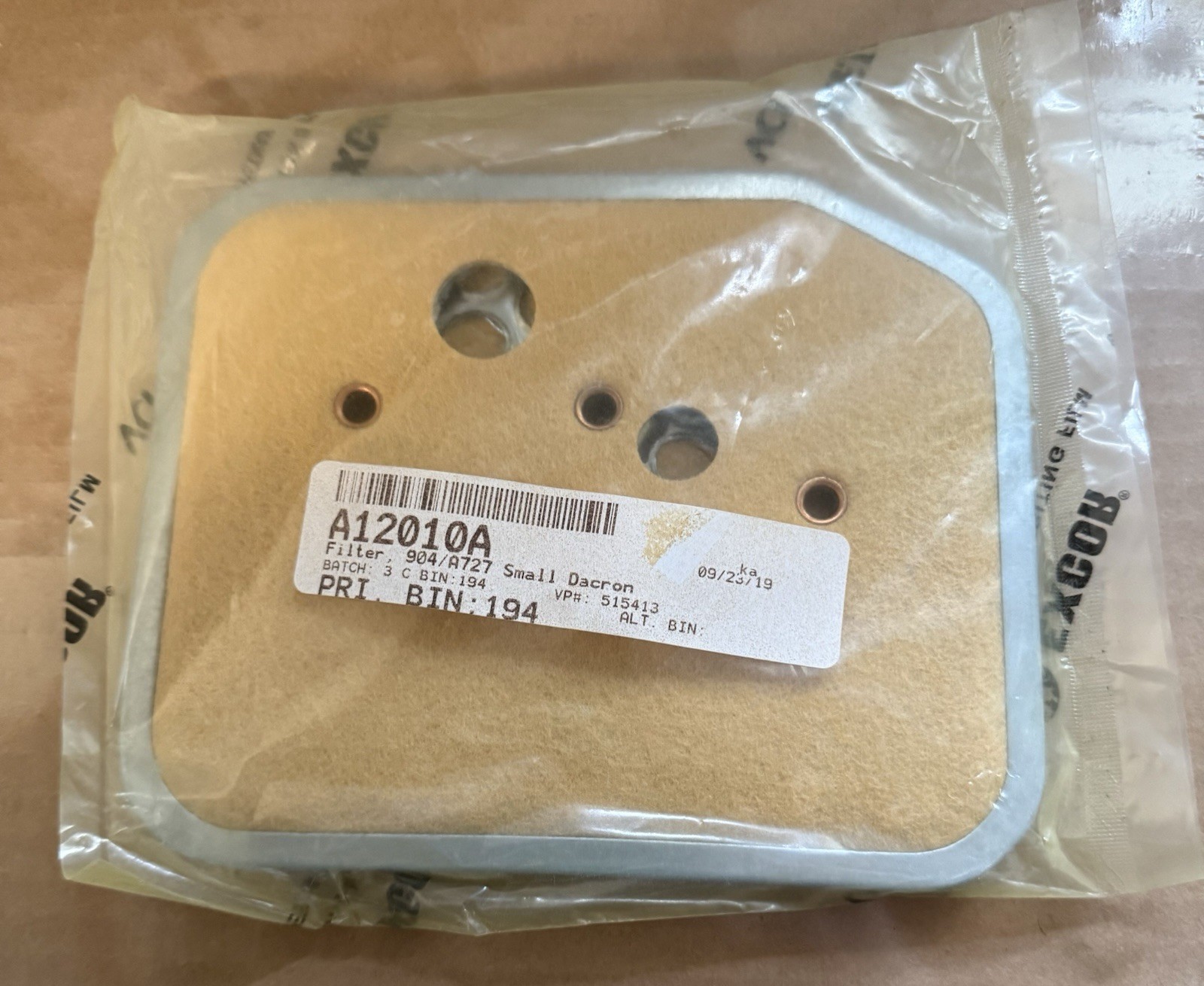 A12010A 904/A727 Filter Small Dacron A12010A 904/A727 Filter Small Dacron