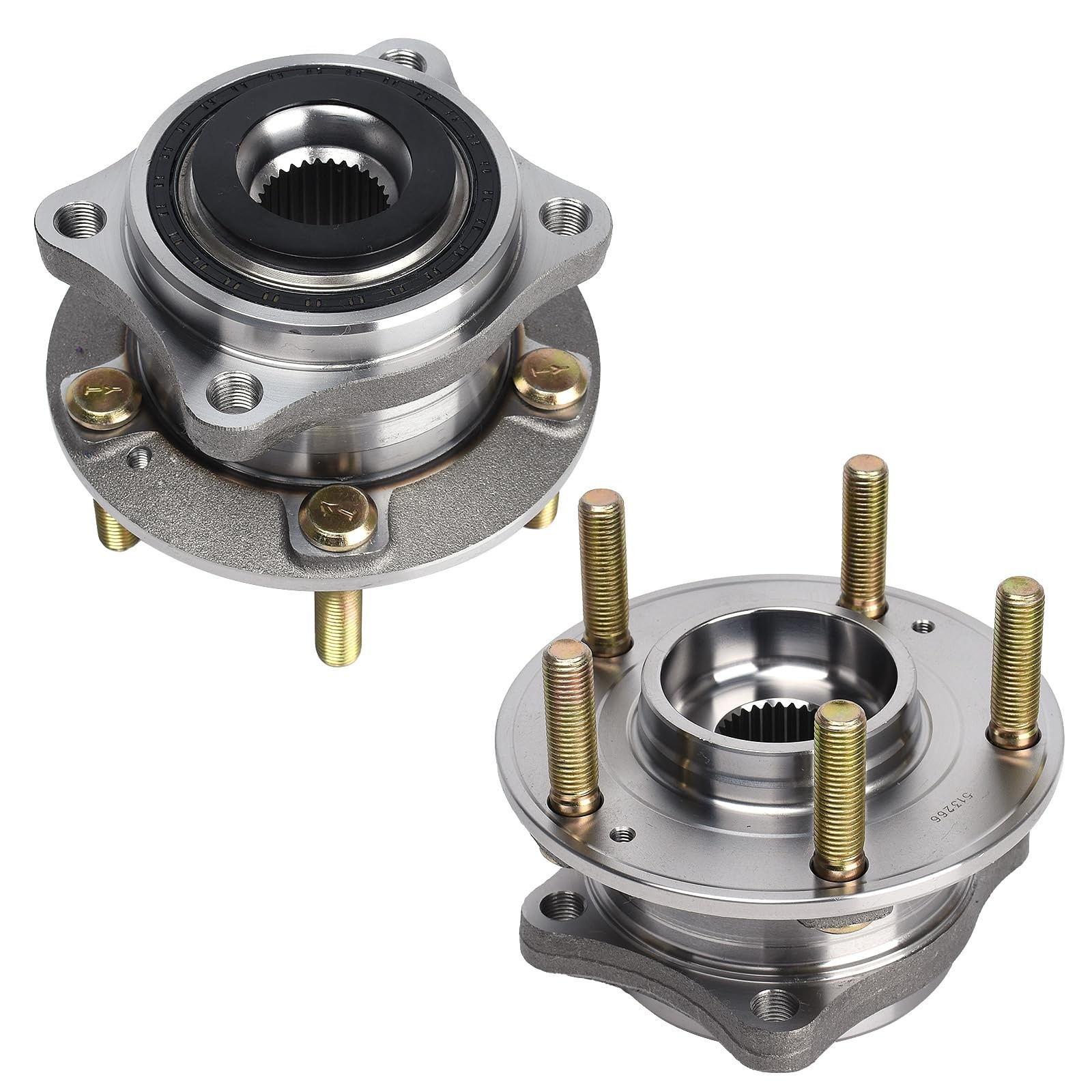 KUSATEC 513266 2pcs Front/Rear Wheel Bearing  Kia , 5 Lug Bolts without ABS
