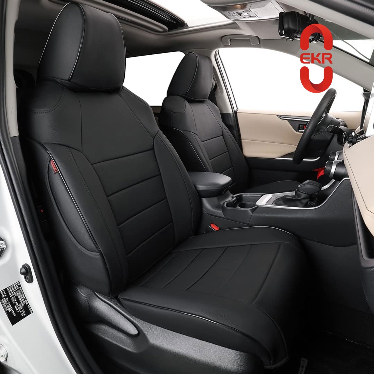 EKR Custom-Fit Leather Seat Cover For Toyota RAV4 2019-2025 LE XLE Limited