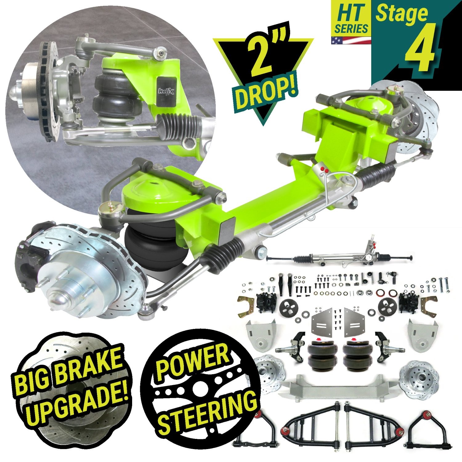 1936 - 1938 Dodge Truck AirRide Mustang II IFS Kit - Stage 4V