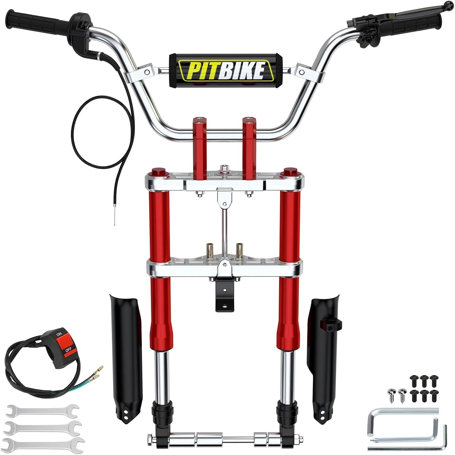 Inverted Front Forks Suspension With Handlebar For CT100U GMB100 Moto 80cc 105cc