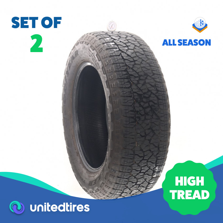 Set of (2) Used 275/60R20 Goodyear Wrangler Trailrunner AT 115S - 8/32