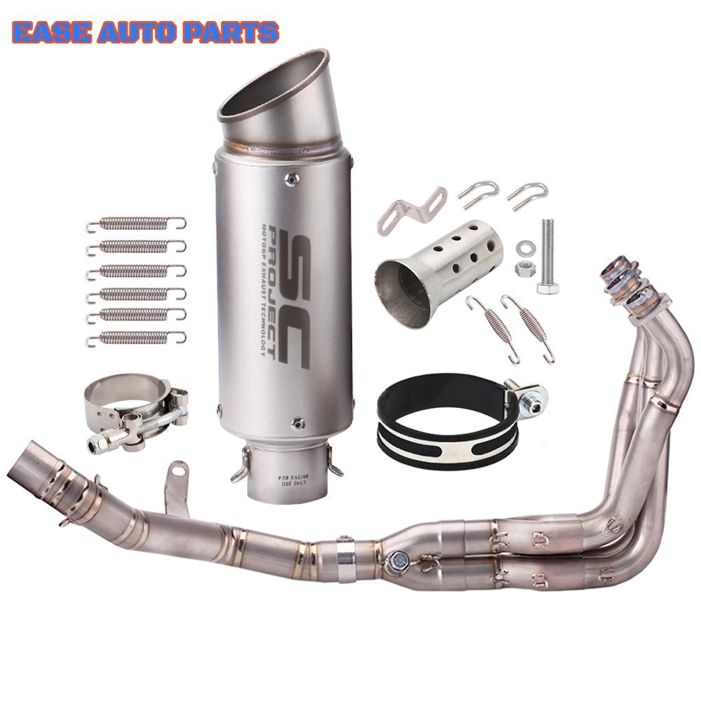 Slip On Full Exhaust Header Link Pipe Muffler Titanium For 2017-24 Kawasaki Z900
