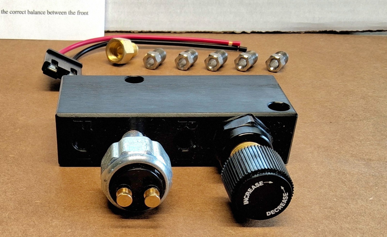 Adjustable Brake Proportioning Valve Distribution Block Kit  /  Best Deal Here
