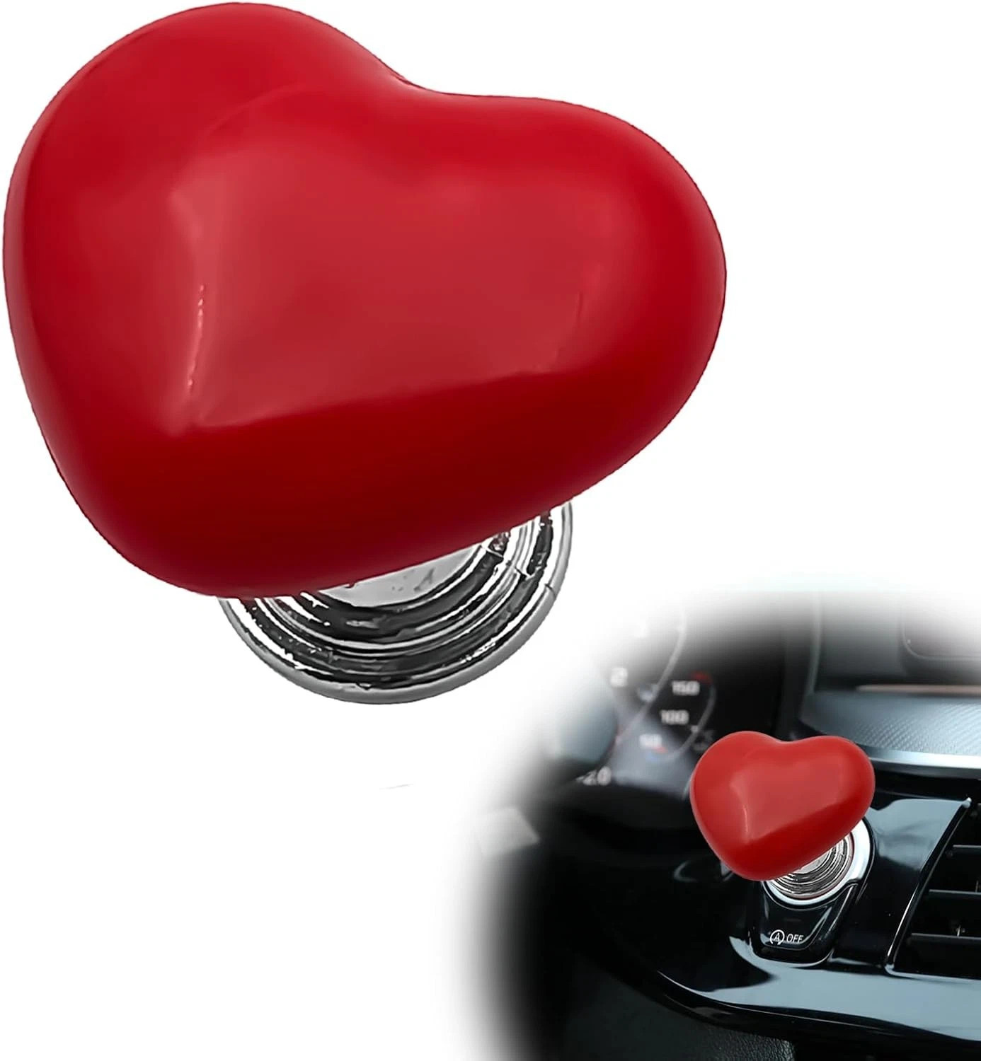 Red Heart Multi-functional Knob, Toilet Flush, Door Handle, Car Start Decor Knob Red Heart Multi-functional Knob, Toilet Flush, Door Handle, Car Start Decor Knob