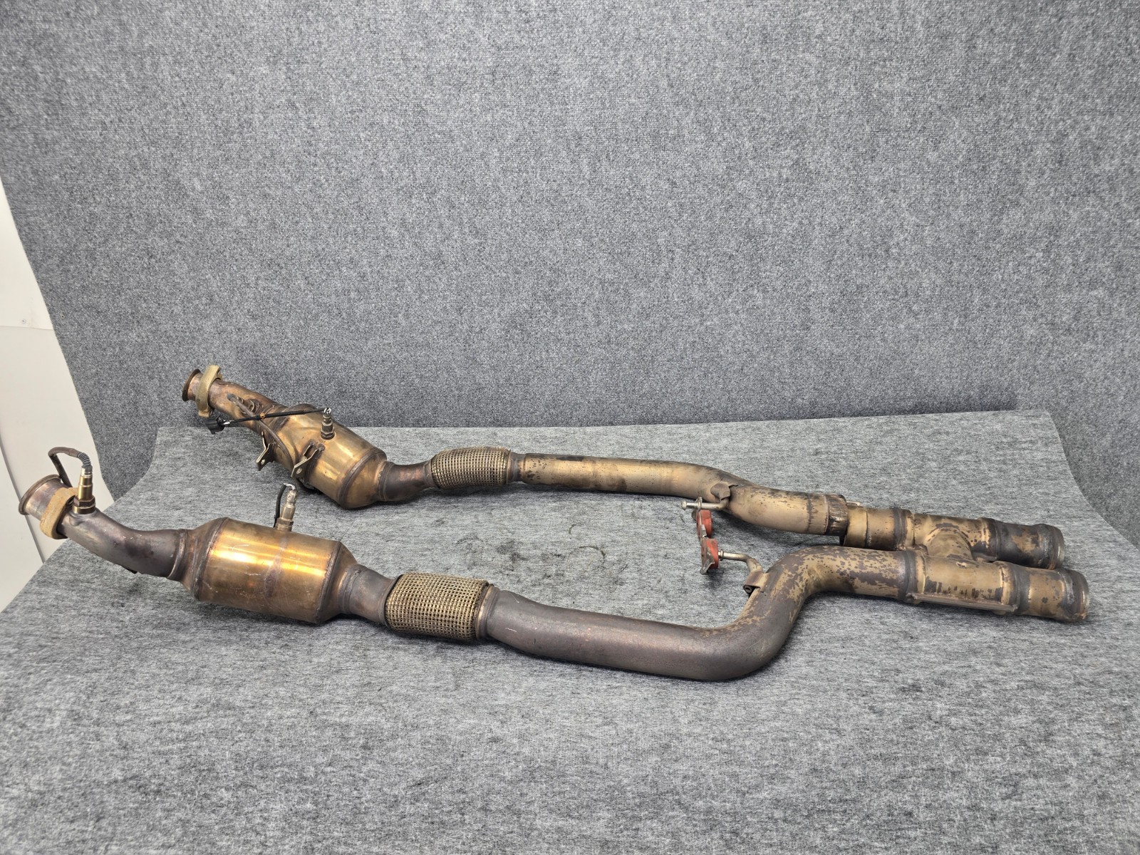 Exhaust Muffler Resonator Pipe Set Mercedes W222 S63 Amg oem