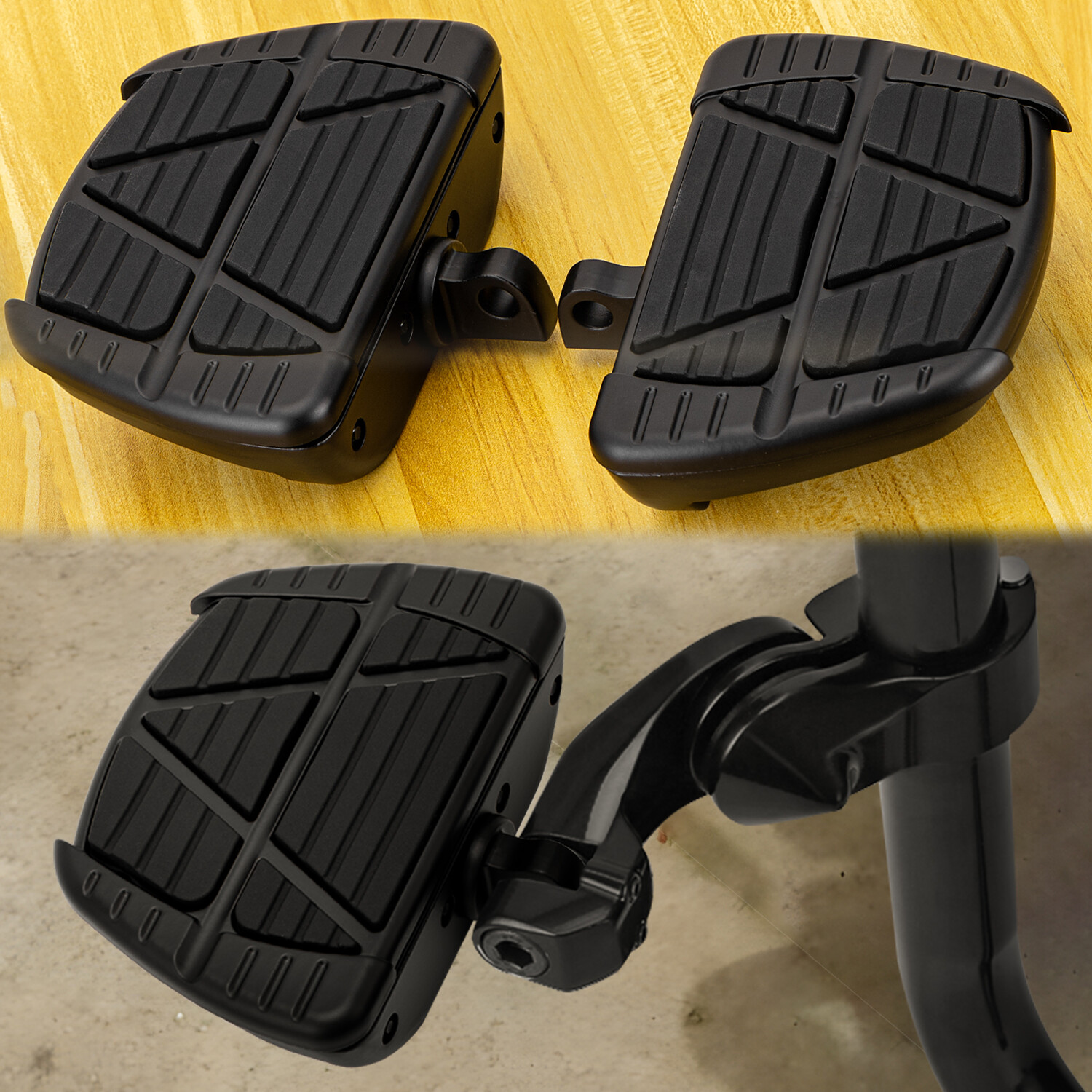 2x 10MM Foot Pegs Pedals Foot Boards Rests For Harley Dyna Fat Bob Honda Shadow 2x 10MM Foot Pegs Pedals Foot Boards Rests For Harley Dyna Fat Bob Honda Shadow
