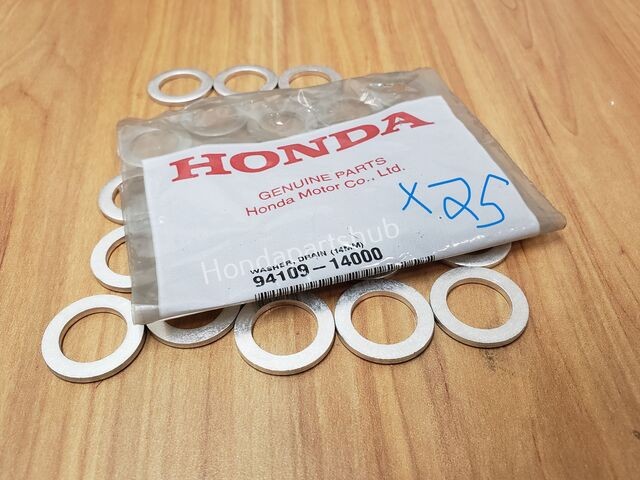 GENUINE  (Qty 25) Honda & Acura 14mm Oil Drain Plug Washer 94109-14000