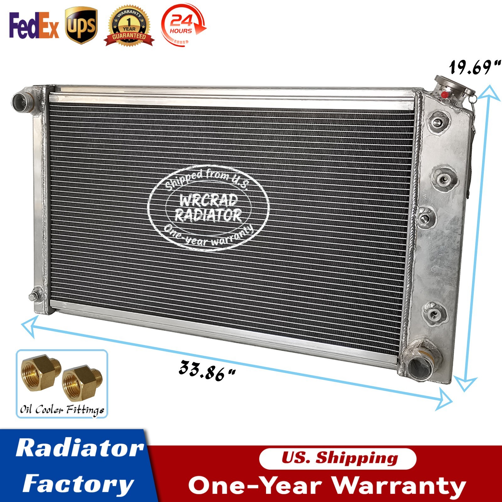 #161 Aluminum Radiator For 1973-1986 Chevy GMC C/K C10 C20 K10 Pickup Suburban w