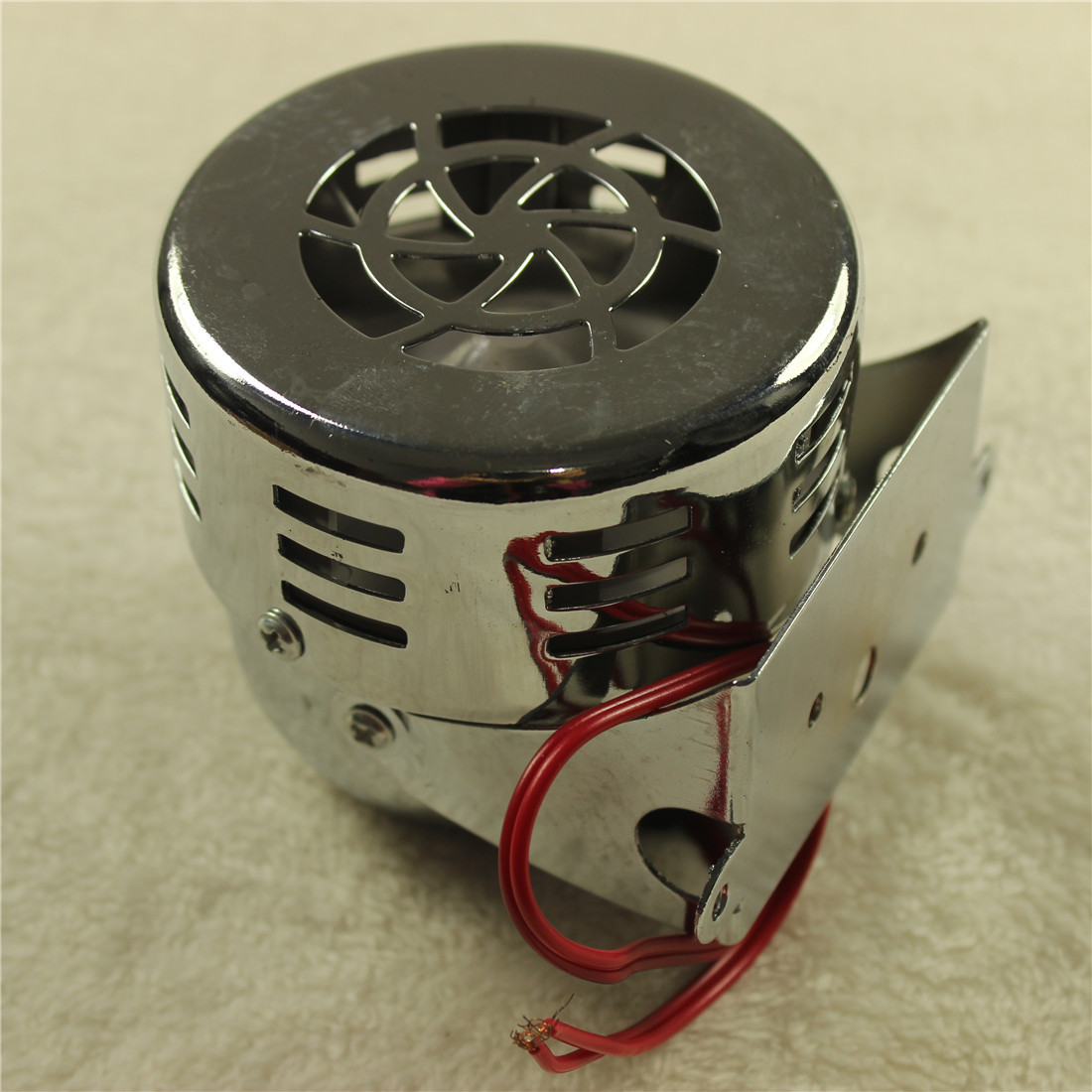 CHROME CIVIL AIR RAID Alarm HORN TORNADO ALARM MOTOR DRIVEN FIRE 12V
