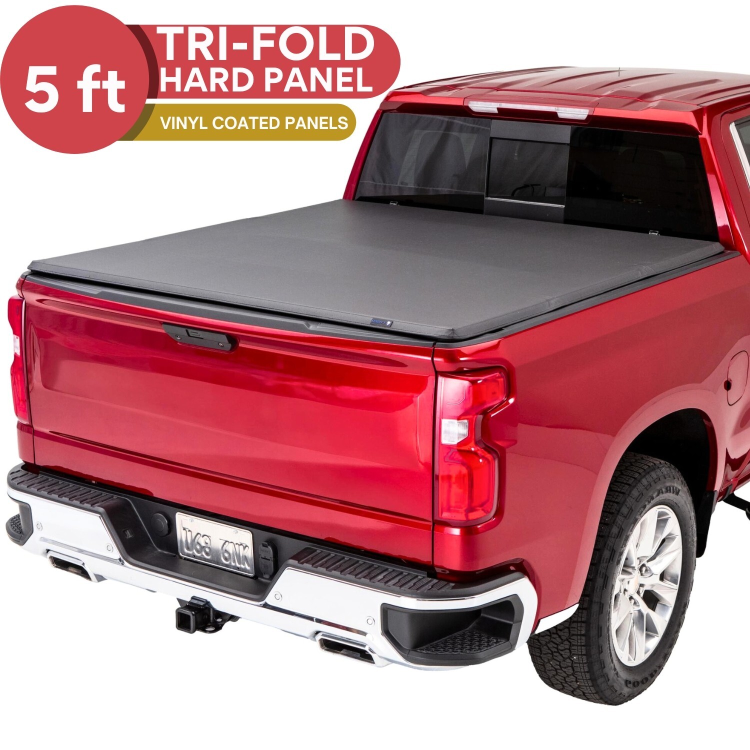 TACTIK 5 ft Ford Ranger 2019-2025 Tri-Fold Hard Panel Tonneau Cover
