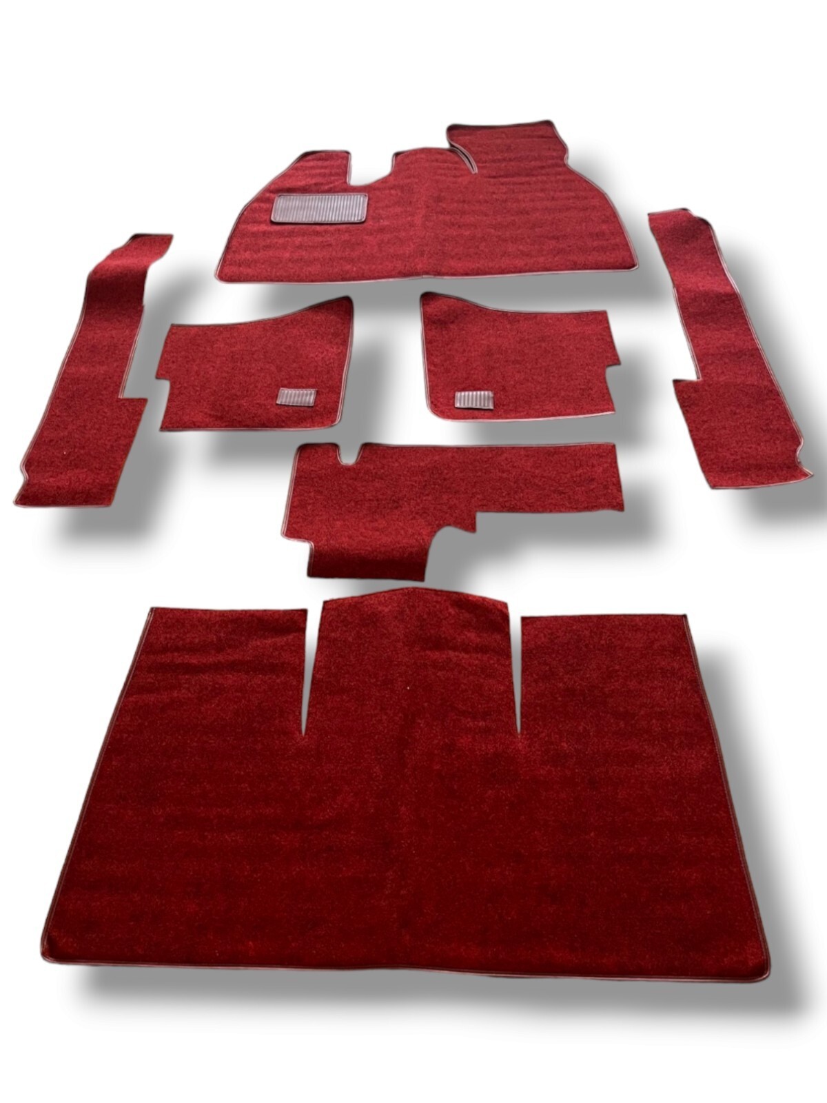 Platin-carparts VW Beetle Type 1 Carpet Set 7-Piece 1958-1968 Dark Red