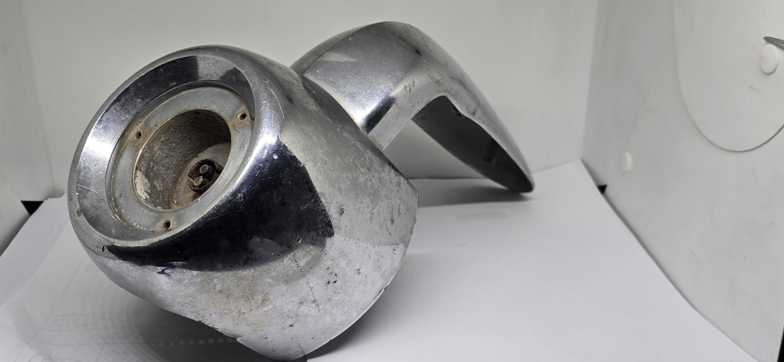 1954 FORD FDA 13216-A & BM-8225-B L.H. 9887 light housing w/ extension. 1954 FORD FDA 13216-A & BM-8225-B L.H. 9887 light housing w/ extension.