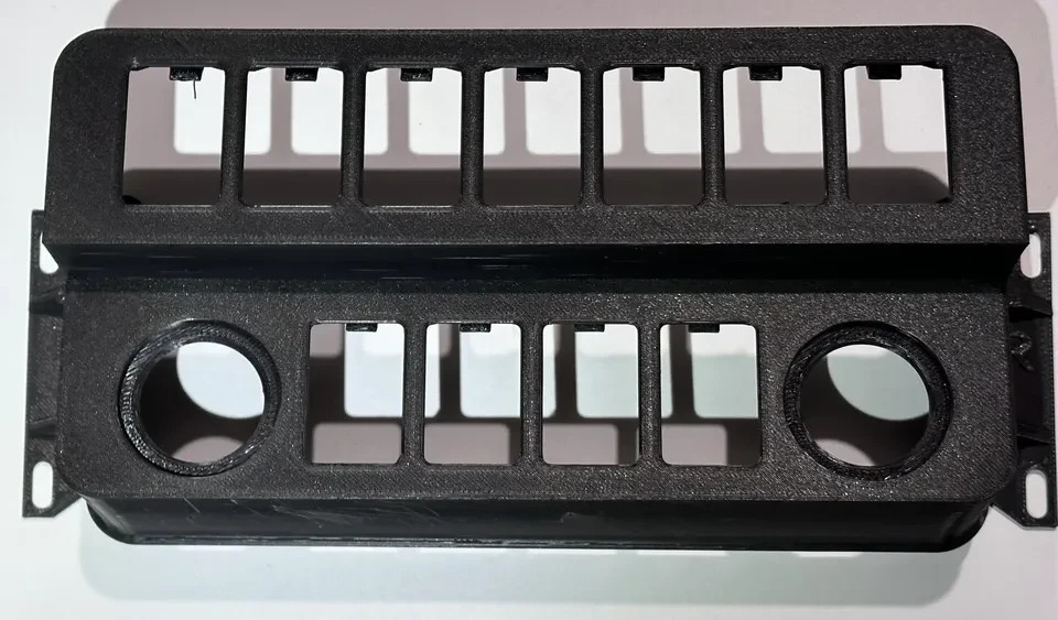 Custom3DFab Jeep Wrangler TJ 11-Switch Panel 2 Outlet 2003-2006 97-02 Mod Fit Custom3DFab Jeep Wrangler TJ 11-Switch Panel 2 Outlet 2003-2006 97-02 Mod Fit