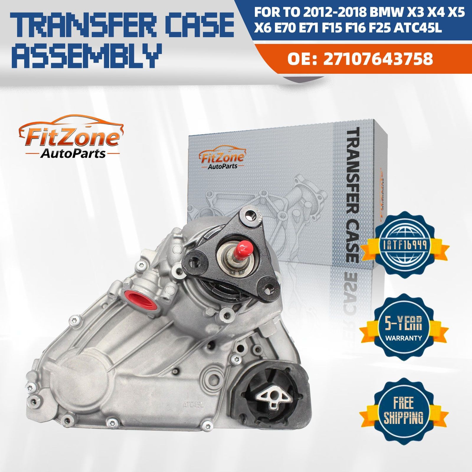 27108643152 Transfer Case Assembly ATC45L fit BMW X5M X6M E70 E71 4.4L XDRIVE50I