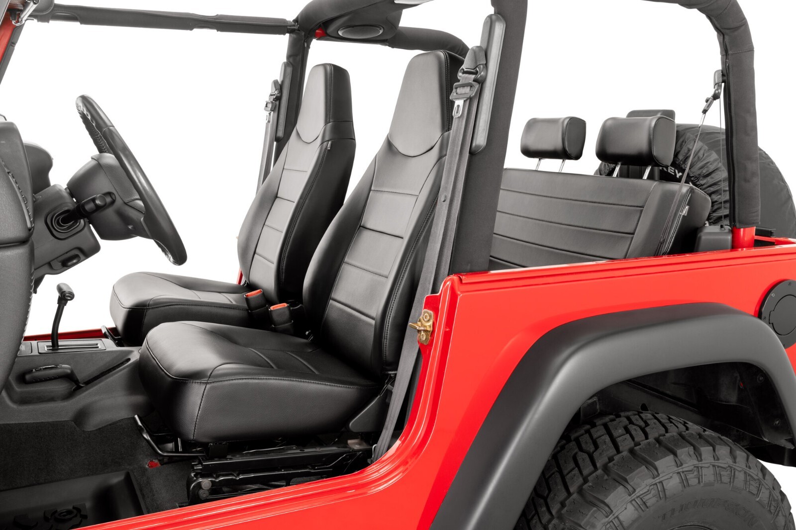 Heritage Premium Reclining Front Seats - Pair in Black for 76-06 Jeep CJ, Wrangl