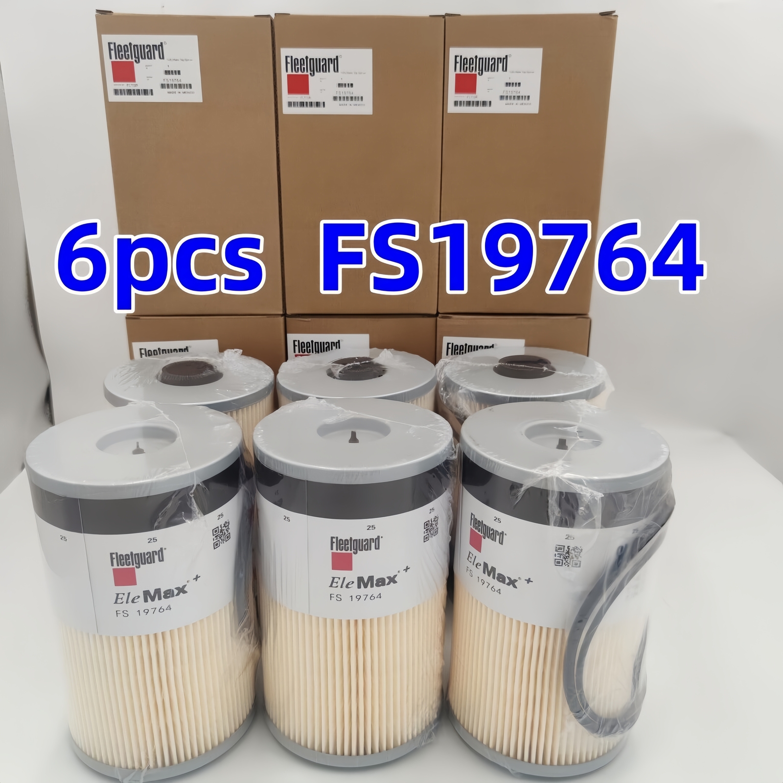 6X FS19764 Fleetguard Fuel Filter with Water Separator Cummins 6X FS19764 Fleetguard Fuel Filter with Water Separator Cummins