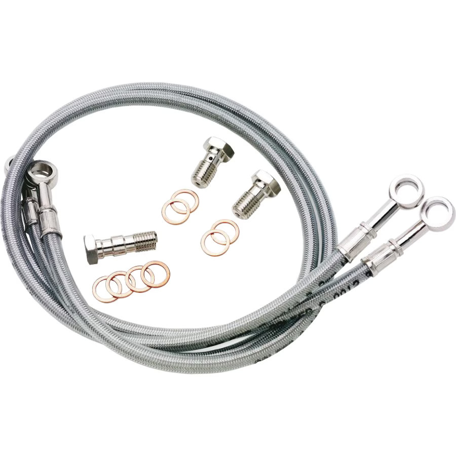 GBrakes Front Brake Line Kit - Clear, 2 Line