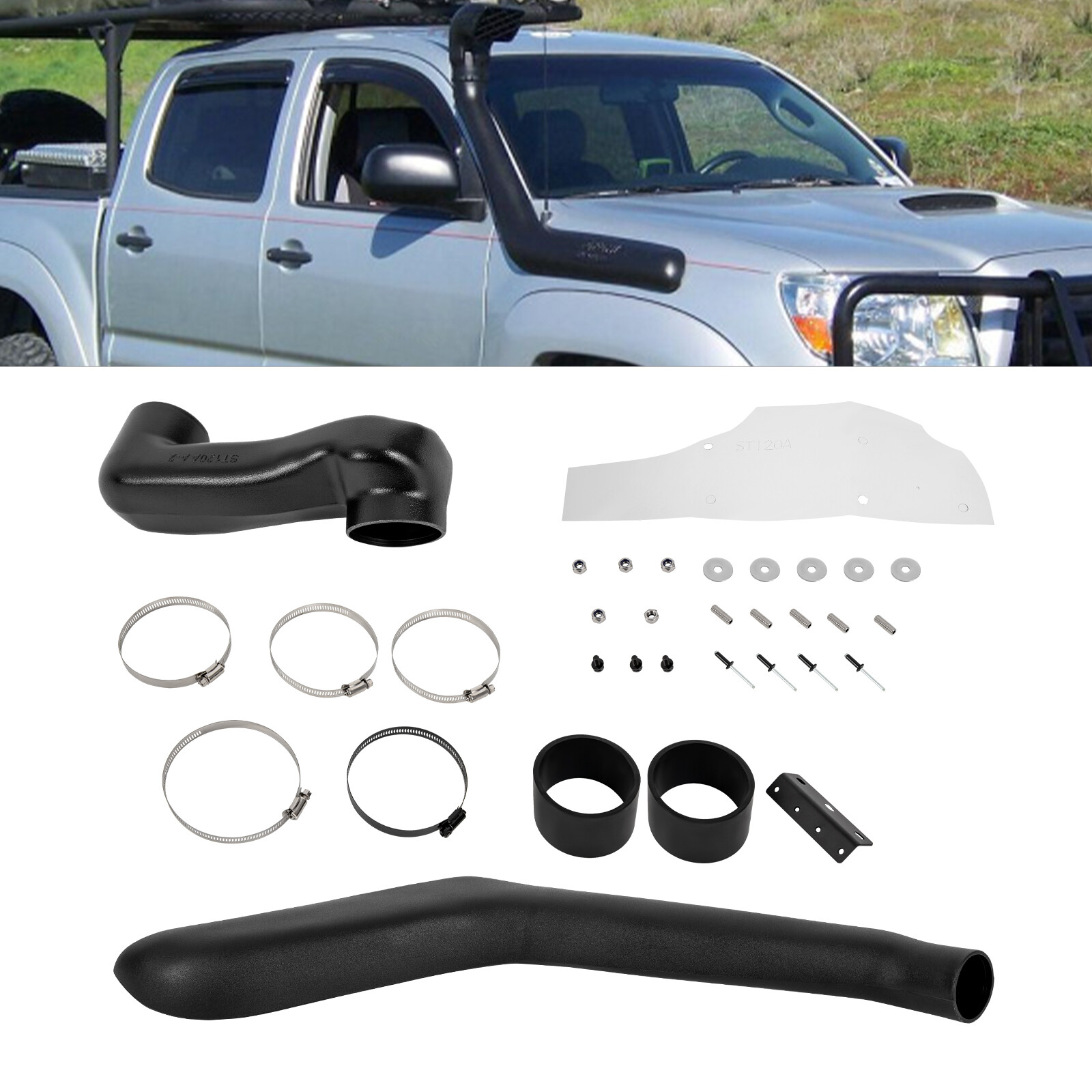 Right Intake Snorkel Kit For 2005-2015 Toyota Tacoma (4L) Petrol Replacement
