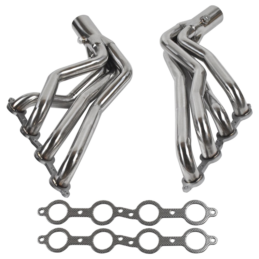 Long Tube Stainless Steel Headers w/Gaskets for Chevy GMC 07-14 4.8L 5.3L 6.0L