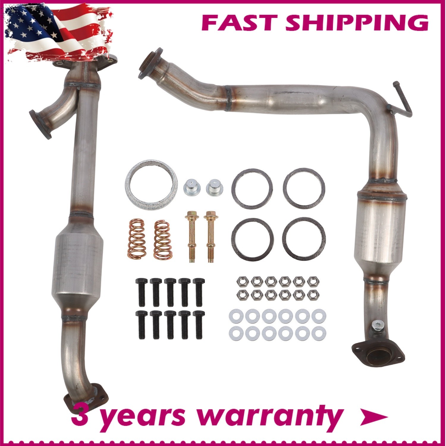 2 Pieces TOYOTA FJ CRUISER 4.0L 2007-2012 Catalytic Converter Rear 2 Pieces