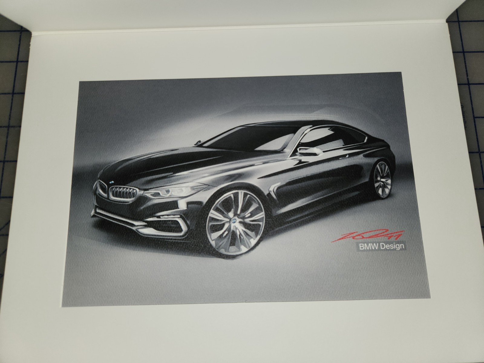 BMW Concept Series 4 Brochure Sketch Sheet Original