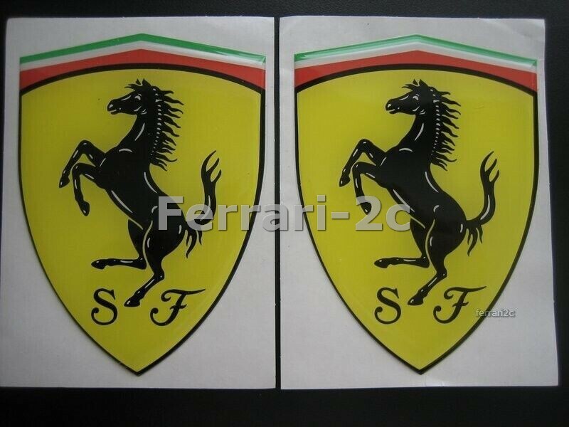  New Ferrari 308 Genuine Emblem Fender Badge Sticker Shield Decal Resin Coated 