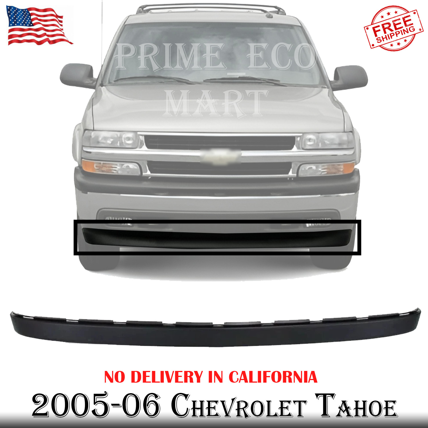 New Front Lower Valance Extension Air Deflector For 2005-2006 Chevrolet Tahoe