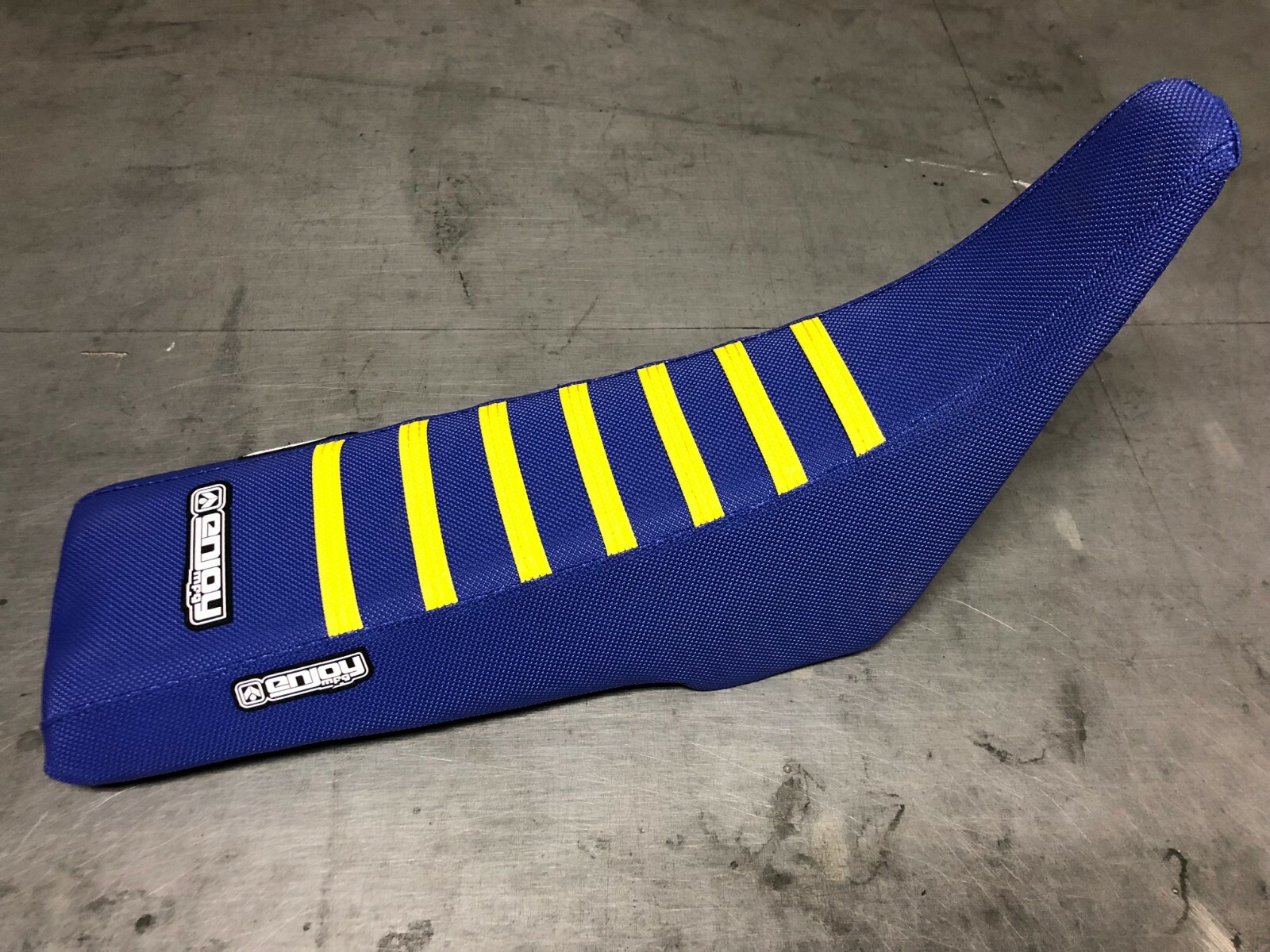 1996-2007 Husqvarna WR 250-360 Seat Cover ALL NAVY BLUE / NEON YELLOW RIBS #191 1996-2007 Husqvarna WR 250-360 Seat Cover ALL NAVY BLUE / NEON YELLOW RIBS #191