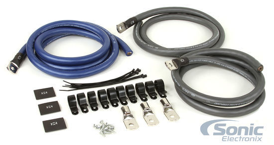 NVX XBG3PK 1/0 AWG Big 3 Upgrade Kit w/ 100% OFC Wire for Audio Sytem 350 Amps