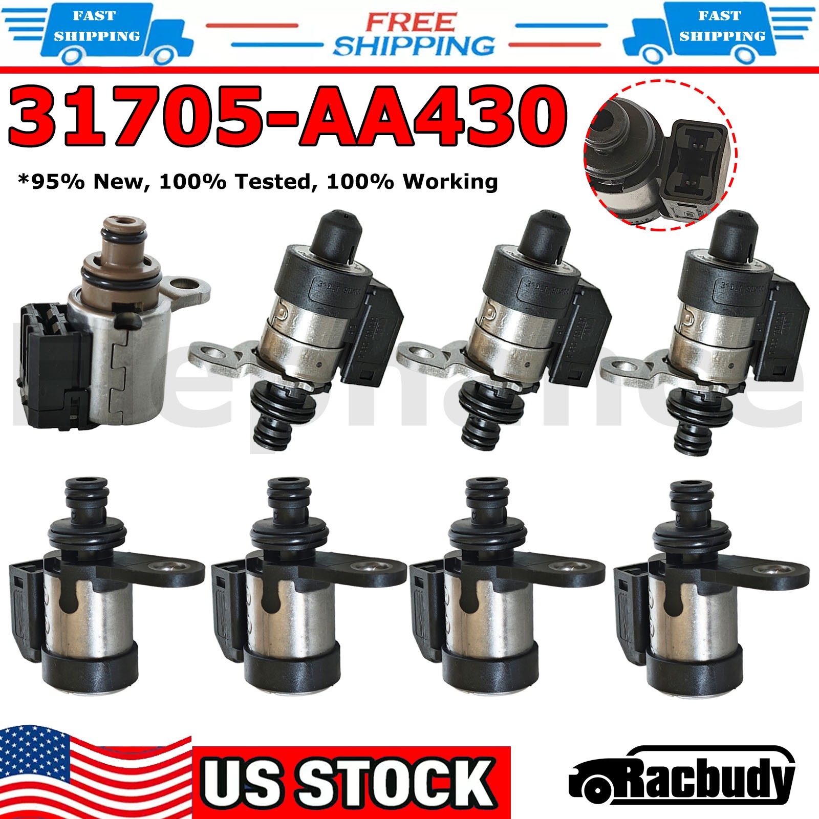 8Pcs 5EAT Transmission Solenoids Kit for 2003-2014 Subaru Outback Legacy Tribeca