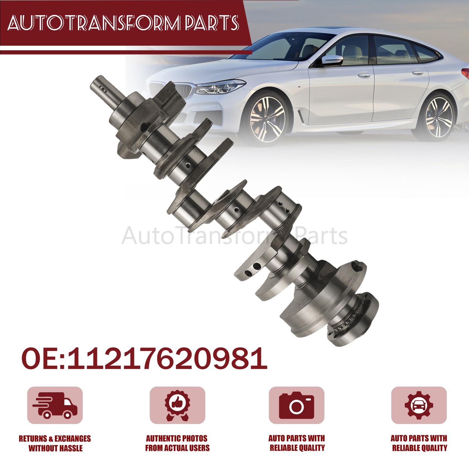 NEW For BMW N63 4.4L 550i 650i 750i X5 X6 V8 2009-2019 11217620981 Crankshaft