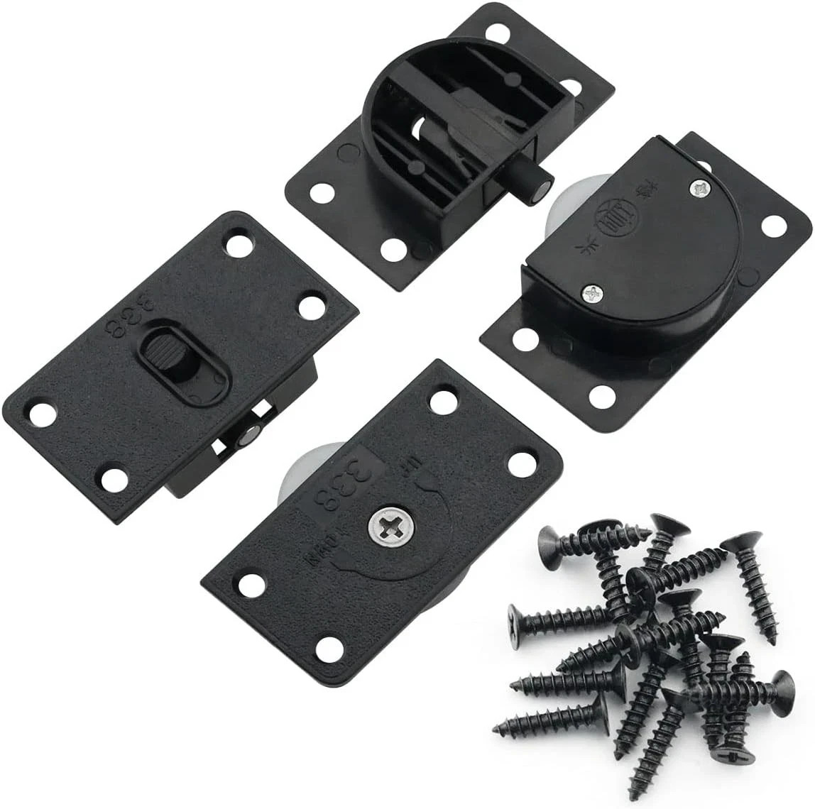2Sets Black Sliding Cabinet Hardware Component Home Wardrobe Door... 2Sets Black Sliding Cabinet Hardware Component Home Wardrobe Door...