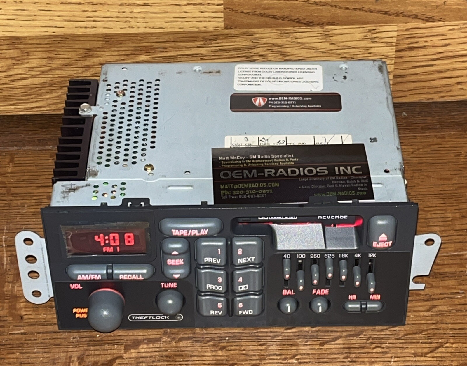 1994-2003 Pontiac Firebird Trans Am Firehawk DELCO Tape RADIO Stereo 7 BAND EQ