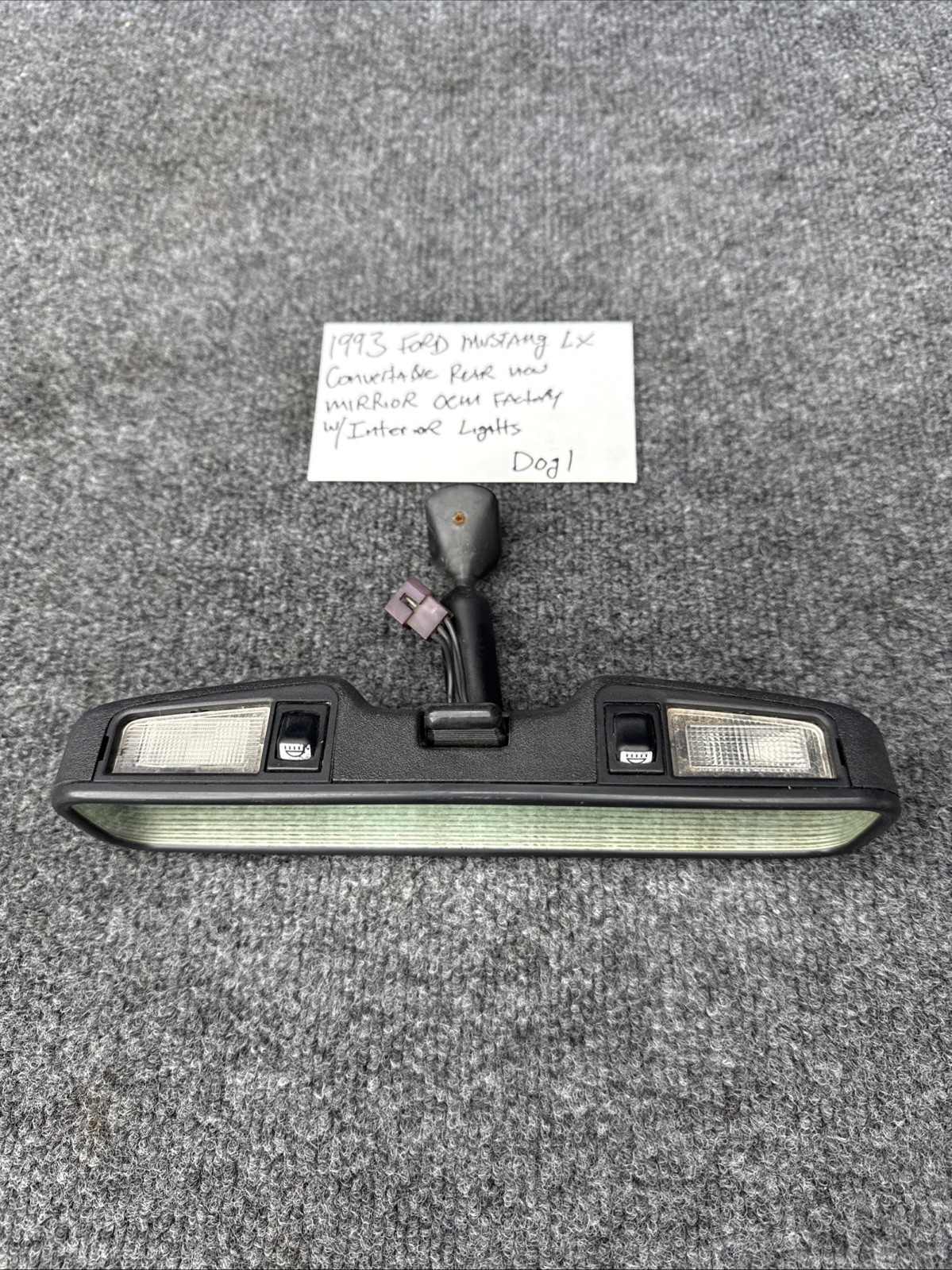 1987-1993 Ford Mustang Convertible Lighted Rear View Mirror Interior Lamp Oem 1987-1993 Ford Mustang Convertible Lighted Rear View Mirror Interior Lamp Oem