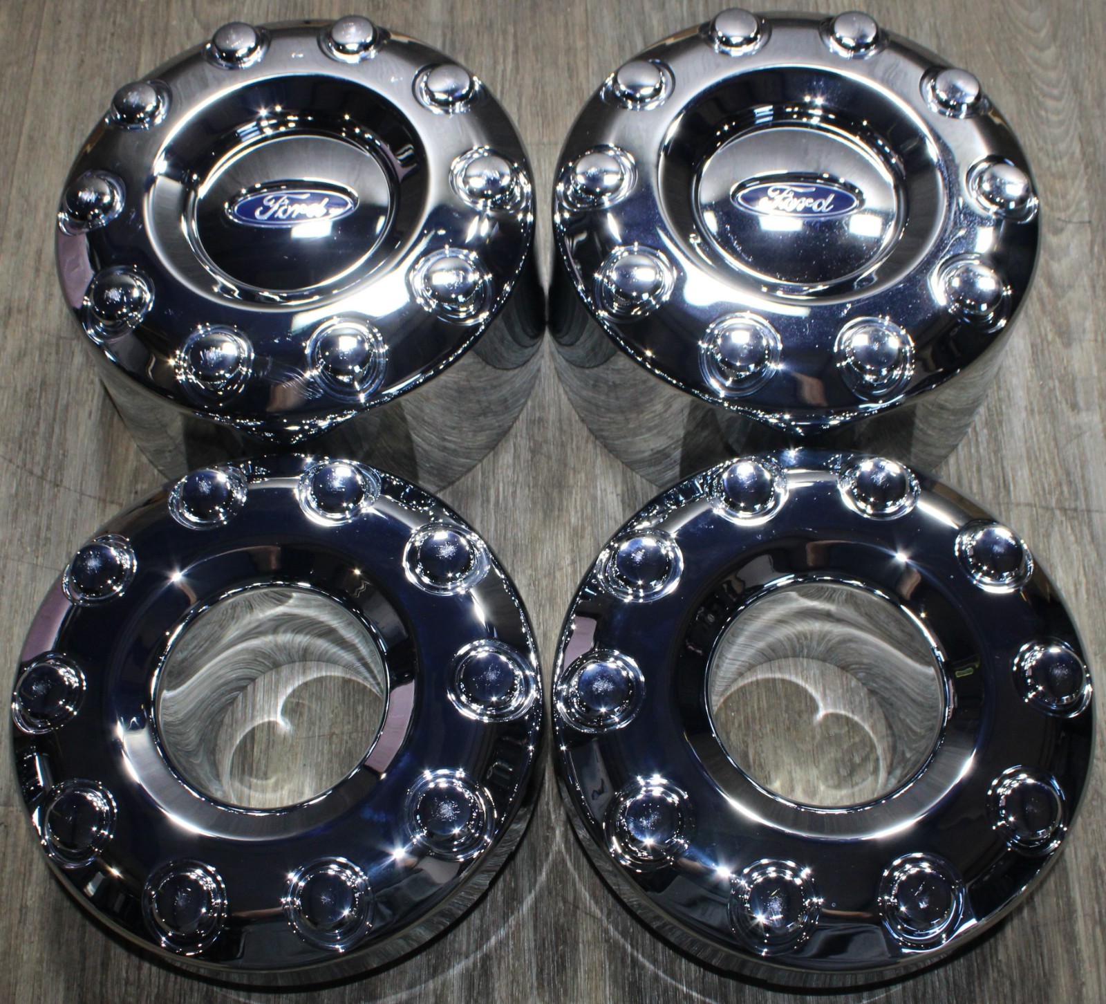 2005-2026 Ford F450 F550 10 LUG Center Caps Centercaps SET 4 Factory Orig FORD