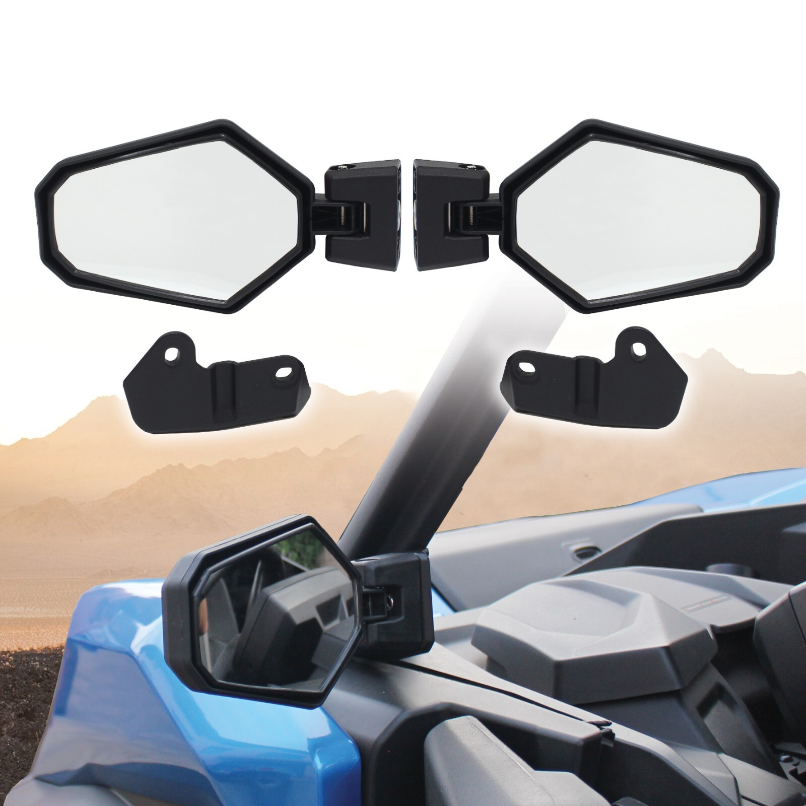 SHINJEW Side Mirrors For Can-Am Maverick Sport Trail 2018-2023 OEM#715003639