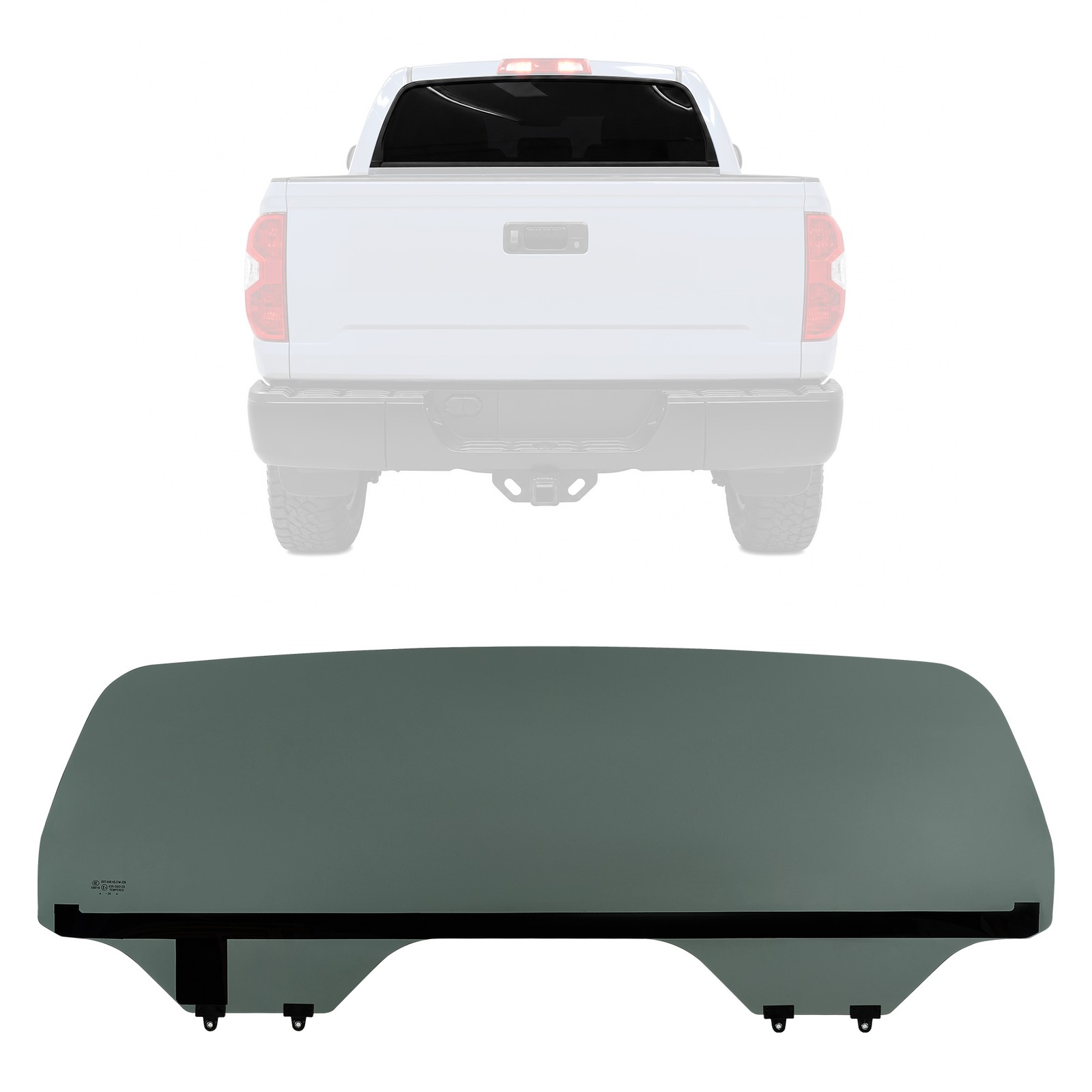 VRC for 2007-2021 Toyota Tundra Rear Back Window Glass Tempered Replacement VRC for 2007-2021 Toyota Tundra Rear Back Window Glass Tempered Replacement