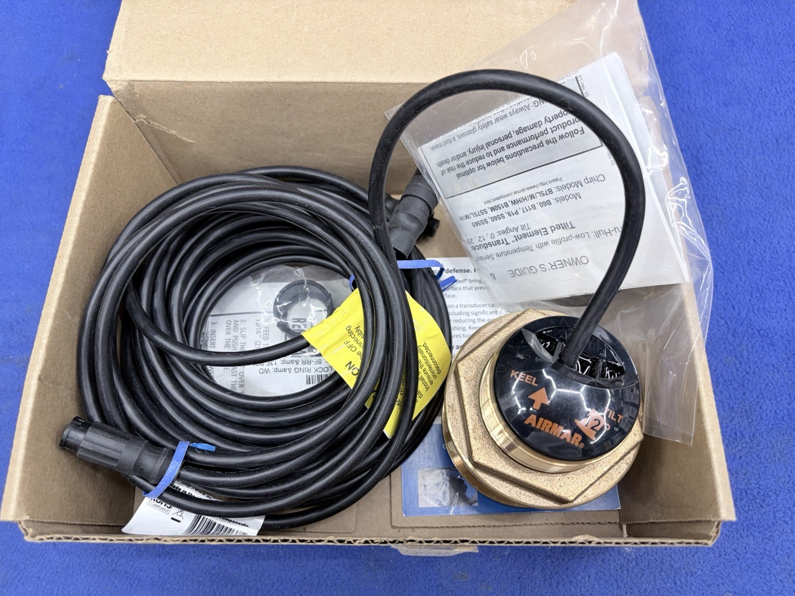 Raymarine B60-12-RAY 12-Degree Tilted Element Thru Hull Transducer For DSM/CP370 Raymarine B60-12-RAY 12-Degree Tilted Element Thru Hull Transducer For DSM/CP370