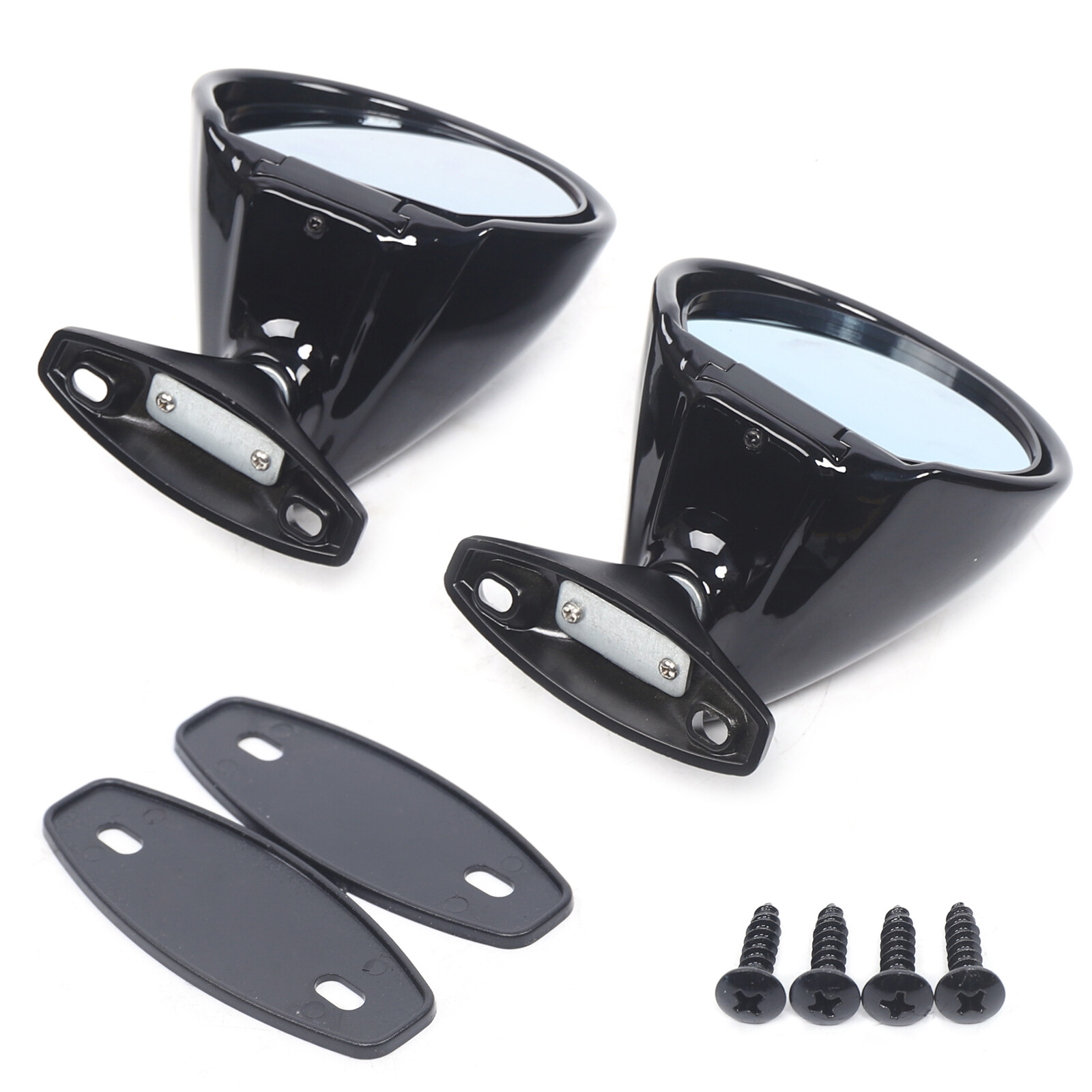 2 Pcs Universal Classic Car Door Side Mirror Rear View Mirror Plane Mirror Set