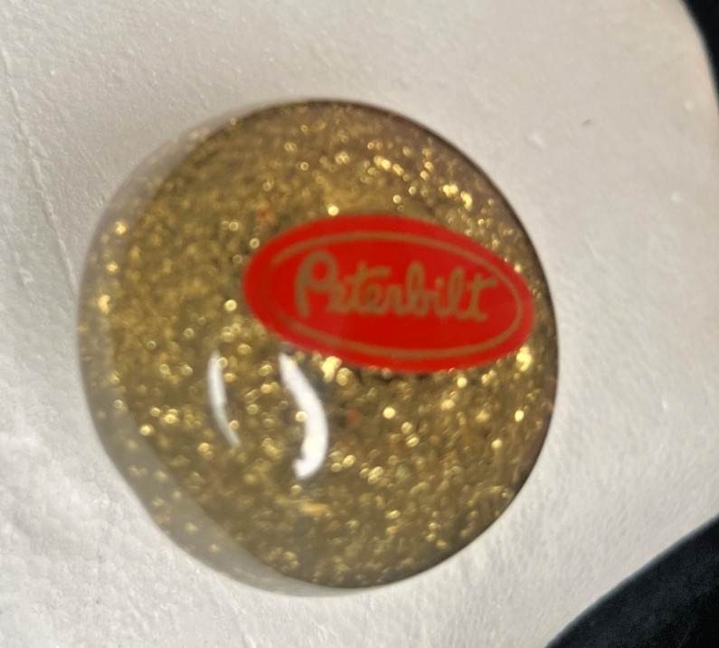 Vintage Original Peterbilt Gold Metalflake Glitter Shift Knob w/Extension 1970's