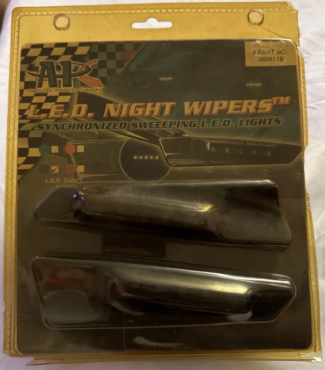 VINTAGE APC LED BLUE NIGHT WIPERS UNIVERSAL FIT ANY CAR,TRUCK,SUV. New Old Stock VINTAGE APC LED BLUE NIGHT WIPERS UNIVERSAL FIT ANY CAR,TRUCK,SUV. New Old Stock