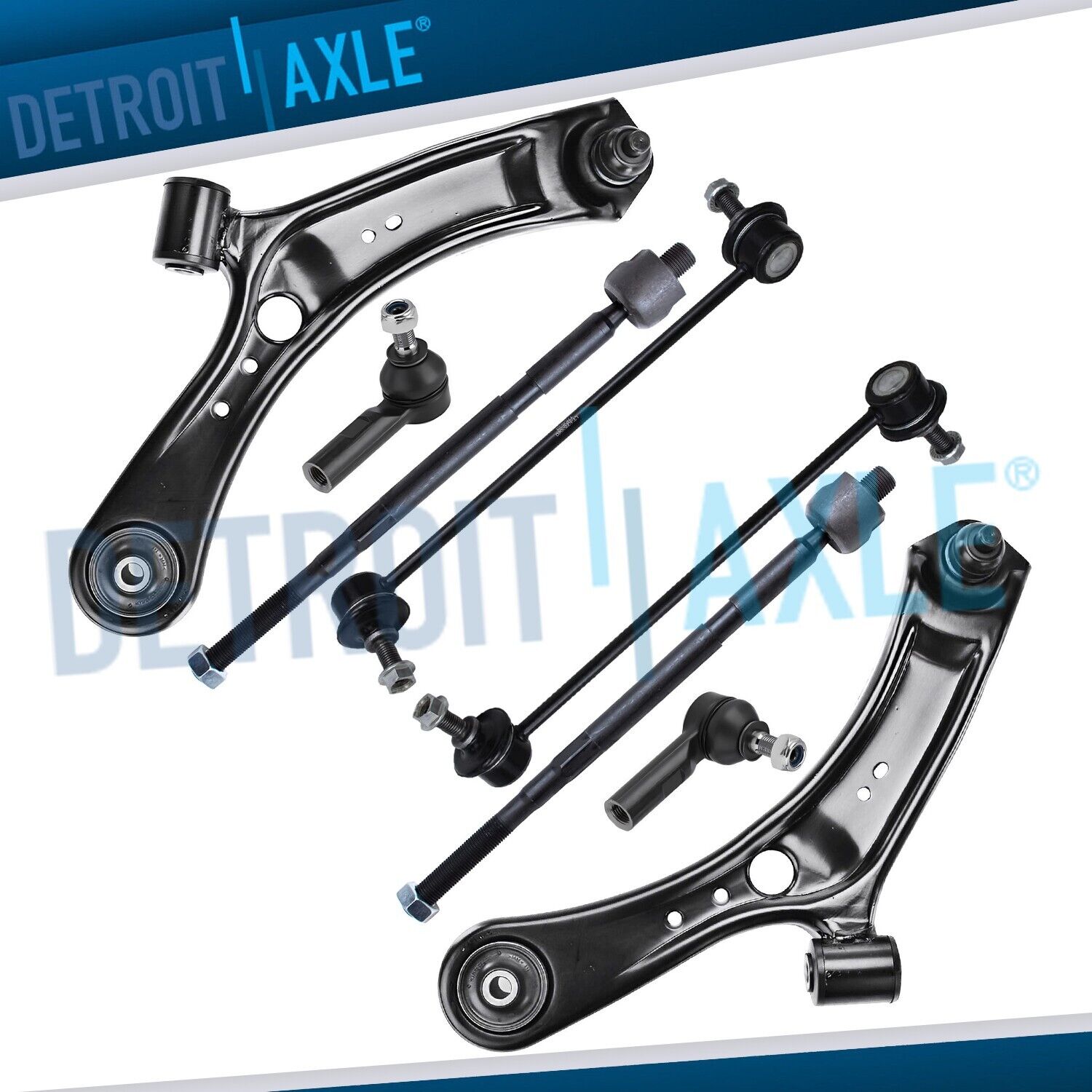 Front Lower Control Arms Sway Bars Tie Rod Ends for 2007 - 2012 2013 Suzuki SX4